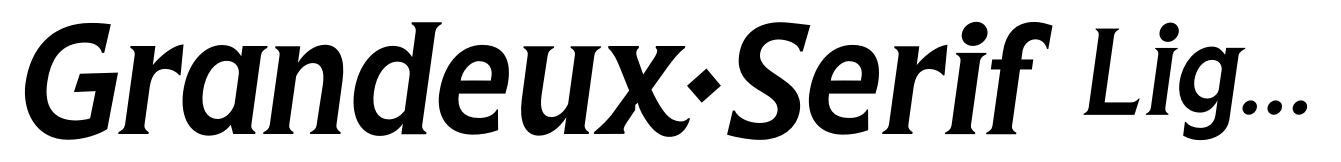 Grandeux Serif Light Italic